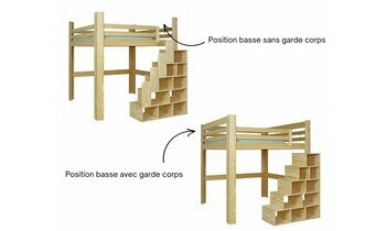 Avec et sans garde corps bois naturel