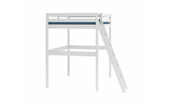 Lit mezzanine blanc 140 avec matelas