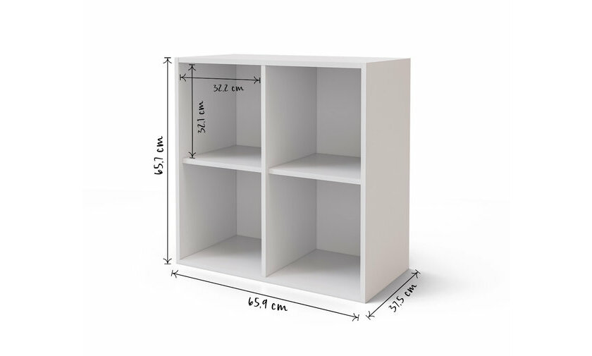 Dimensions Casier Caldra 4 cases de rangement